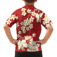 Hawaii Hibiscus Plumeria Red Hawaiian Shirt Polynesian Pattern LT01 - Polynesian Pride