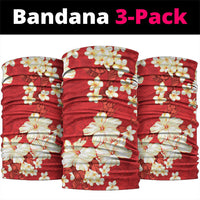 Hawaii Hibiscus Plumeria Red Neck Gaiter Polynesian Pattern LT01 package One Size: 25*50cm Red - Polynesian Pride