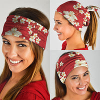 Hawaii Hibiscus Plumeria Red Neck Gaiter Polynesian Pattern LT01 - Polynesian Pride