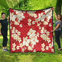 Hawaii Hibiscus Plumeria Red Quilt Polynesian Pattern LT01 - Polynesian Pride