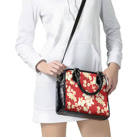 Hawaii Hibiscus Plumeria Red Shoulder Handbag Polynesian Pattern LT01 - Polynesian Pride
