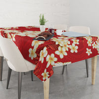 Hawaii Hibiscus Plumeria Red Tablecloth Polynesian Pattern LT01 - Polynesian Pride