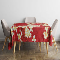 Hawaii Hibiscus Plumeria Red Tablecloth Polynesian Pattern LT01 - Polynesian Pride