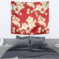 Hawaii Hibiscus Plumeria Red Tapestry Polynesian Pattern LT01 - Polynesian Pride