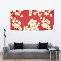 Hawaii Hibiscus Plumeria Red Tapestry Polynesian Pattern LT01 - Polynesian Pride