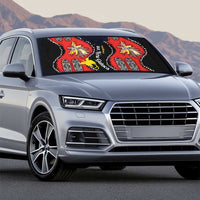 Papua New Guinea 50th Independence Auto Sun Shade PNG Batik Pattern - Polynesian Pride