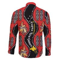 Papua New Guinea 50th Independence Family Matching Long Sleeve Bodycon Dress and Hawaiian Shirt PNG Batik Pattern - Polynesian Pride