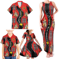 Papua New Guinea 50th Independence Family Matching Tank Maxi Dress and Hawaiian Shirt PNG Batik Pattern - Polynesian Pride