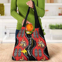 Papua New Guinea 50th Independence Grocery Bag PNG Batik Pattern - Polynesian Pride