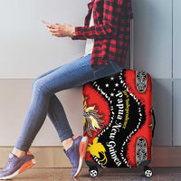 Papua New Guinea 50th Independence Luggage Cover PNG Batik Pattern - Polynesian Pride