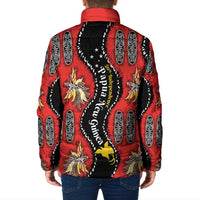 Papua New Guinea 50th Independence Padded Jacket PNG Batik Pattern - Polynesian Pride