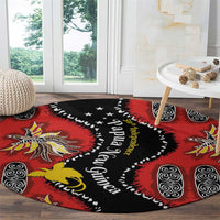 Papua New Guinea 50th Independence Round Carpet PNG Batik Pattern - Polynesian Pride
