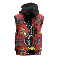 Papua New Guinea 50th Independence Sleeveless Hoodie PNG Batik Pattern - Polynesian Pride