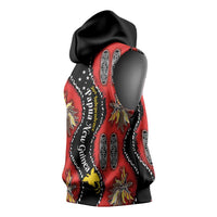 Papua New Guinea 50th Independence Sleeveless Hoodie PNG Batik Pattern - Polynesian Pride