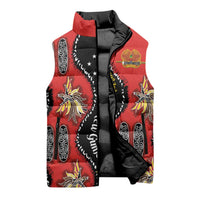 Papua New Guinea 50th Independence Sleeveless Puffer Jacket PNG Batik Pattern - Polynesian Pride
