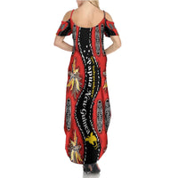 Papua New Guinea 50th Independence Summer Maxi Dress PNG Batik Pattern - Polynesian Pride