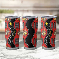 Papua New Guinea 50th Independence Tumbler Cup PNG Batik Pattern - Polynesian Pride