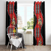 Papua New Guinea 50th Independence Window Curtain PNG Batik Pattern - Polynesian Pride