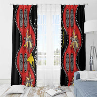 Papua New Guinea 50th Independence Window Curtain PNG Batik Pattern - Polynesian Pride