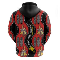 Papua New Guinea 50th Independence Zip Hoodie PNG Batik Pattern - Polynesian Pride