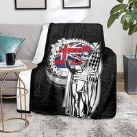Hawaii King Kamehameha Blanket Flag Polynesian Pattern