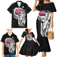 Personalized Hawaii King Kamehameha Family Matching Mermaid Dress and Hawaiian Shirt Flag Polynesian Pattern LT01 - Polynesian Pride
