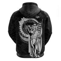 Personalized Hawaii King Kamehameha Hoodie Flag Polynesian Pattern