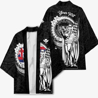 Personalized Hawaii King Kamehameha Kimono Flag Polynesian Pattern
