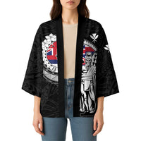 Personalized Hawaii King Kamehameha Kimono Flag Polynesian Pattern