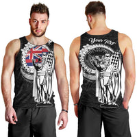 Personalized Hawaii King Kamehameha Men Tank Top Flag Polynesian Pattern