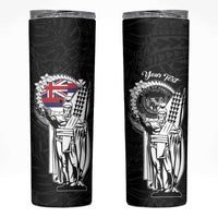 Personalized Hawaii King Kamehameha Skinny Tumbler Flag Polynesian Pattern