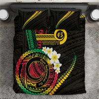 Vanuatu Independence Day Bedding Set Yumi 46th Hapi Indipendens Dei LT01 Black - Polynesian Pride