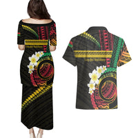Vanuatu Independence Day Couples Matching Puletasi and Hawaiian Shirt Yumi 45th Hapi Indipendens Dei LT01