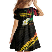 Vanuatu Independence Day Family Matching Off The Shoulder Long Sleeve Dress and Hawaiian Shirt Yumi 46th Hapi Indipendens Dei LT01 - Polynesian Pride