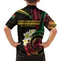 Vanuatu Independence Day Family Matching Off Shoulder Maxi Dress and Hawaiian Shirt Yumi 46th Hapi Indipendens Dei LT01 - Polynesian Pride