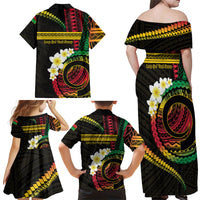 Vanuatu Independence Day Family Matching Off Shoulder Maxi Dress and Hawaiian Shirt Yumi 46th Hapi Indipendens Dei LT01 - Polynesian Pride