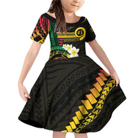 Vanuatu Independence Day Family Matching Off Shoulder Short Dress and Hawaiian Shirt Yumi 45th Hapi Indipendens Dei LT01