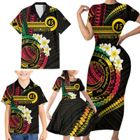 Vanuatu Independence Day Family Matching Short Sleeve Bodycon Dress and Hawaiian Shirt Yumi 45th Hapi Indipendens Dei LT01 - Polynesian Pride