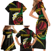 Vanuatu Independence Day Family Matching Short Sleeve Bodycon Dress and Hawaiian Shirt Yumi 46th Hapi Indipendens Dei LT01 - Polynesian Pride