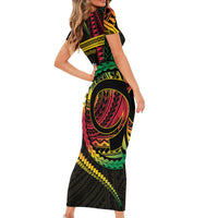 Vanuatu Independence Day Family Matching Short Sleeve Bodycon Dress and Hawaiian Shirt Yumi 46th Hapi Indipendens Dei LT01 - Polynesian Pride