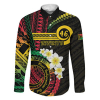 Vanuatu Independence Day Family Matching Summer Maxi Dress and Hawaiian Shirt Yumi 46th Hapi Indipendens Dei LT01 Dad's Shirt - Long Sleeve Black - Polynesian Pride