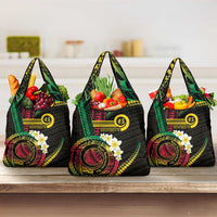 Vanuatu Independence Day Grocery Bag Yumi 46th Hapi Indipendens Dei LT01 3-pack One Size Black - Polynesian Pride