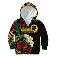 Vanuatu Independence Day Kid Hoodie Yumi 46th Hapi Indipendens Dei LT01 Zip Hoodie Black - Polynesian Pride