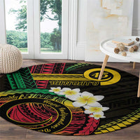 Vanuatu Independence Day Round Carpet Yumi 45th Hapi Indipendens Dei LT01