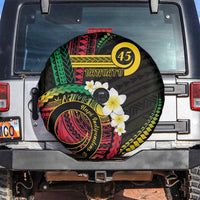 Vanuatu Independence Day Spare Tire Cover Yumi 46th Hapi Indipendens Dei LT01 No hole Black - Polynesian Pride