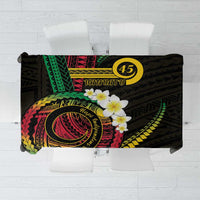 Vanuatu Independence Day Tablecloth Yumi 46th Hapi Indipendens Dei LT01 Black - Polynesian Pride