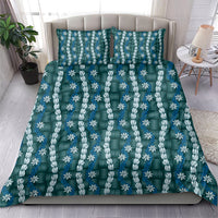 Pikake Maile Tiare Lei Bedding Set Polu Lauhala Pattern