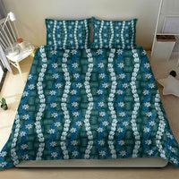 Pikake Maile Tiare Lei Bedding Set Polu Lauhala Pattern