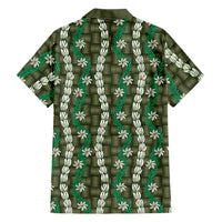 Pikake Maile Tiare Lei Family Matching Mermaid Dress and Hawaiian Shirt Omaomao Lauhala Pattern