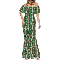 Pikake Maile Tiare Lei Mermaid Dress Omaomao Lauhala Pattern